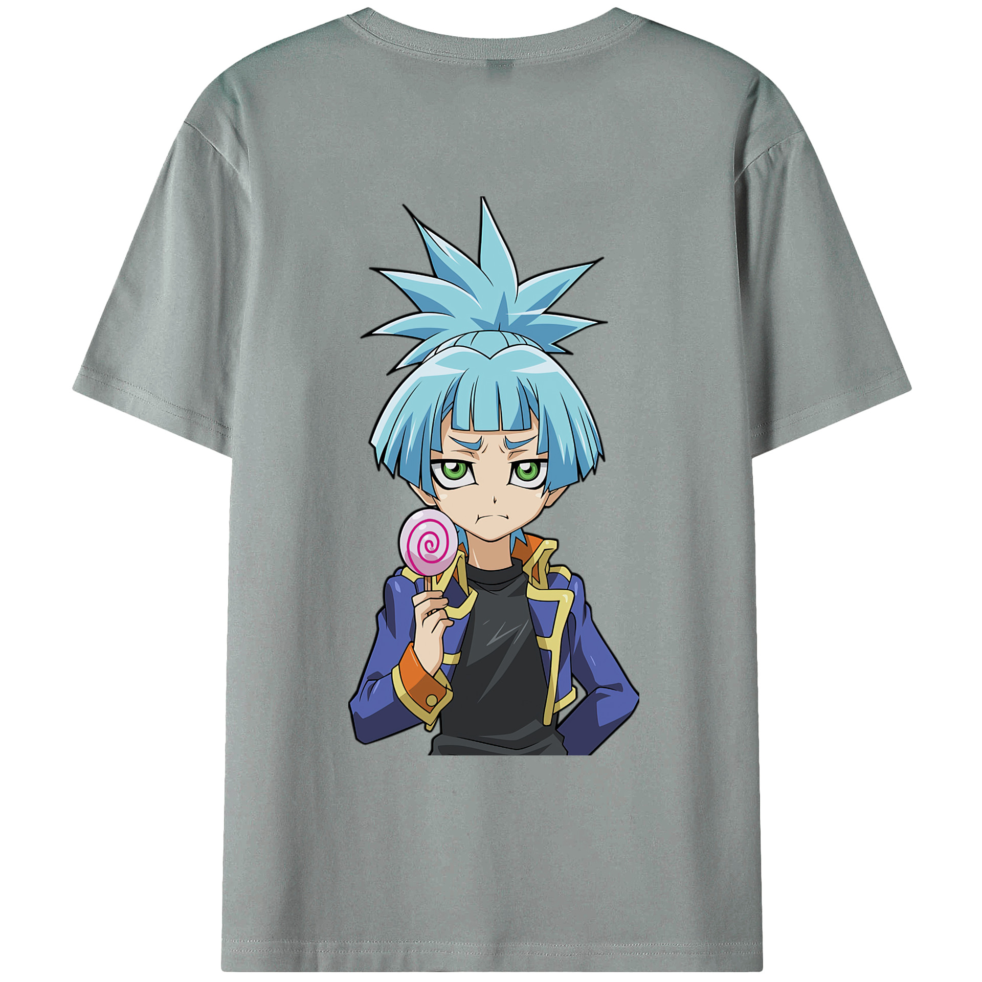 （画像用） 遊☆戯☆王 Yu-Gi-Oh! 綿100％ メンズ半袖Tシャツ（バックプリント） 通気性
